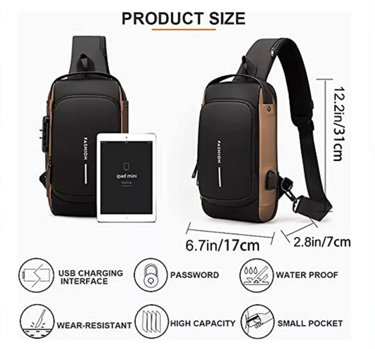 Bolso Bandolera Impermeable Mochila Antirobo inteligente
